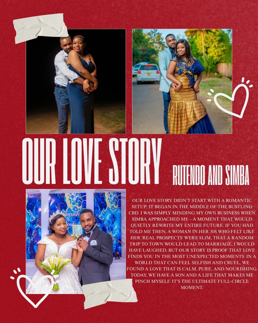 Rutendo and Simba Bambazonke Love Story Competition Entry